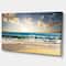 Designart - Cloudy Sky and Vibrant Blue Sea - Seascape Canvas Art Print